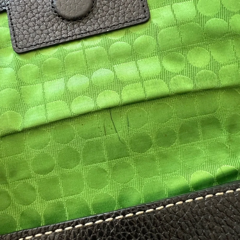 Kate Spade Black Leather Shoulder Bag with Contrast Stitching